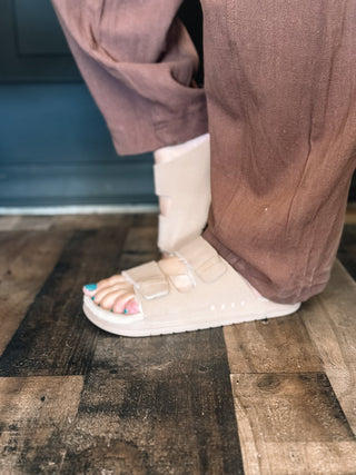 Reef Ojai Two Bar Cozy Slippers - Tan - The Farmhouse