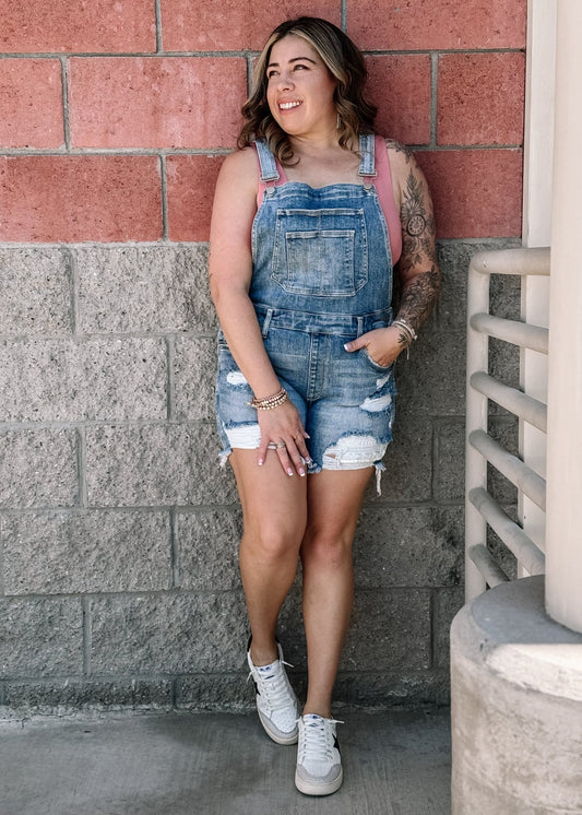 Ride or Die Distressed Stretchy Shortall - The Farmhouse