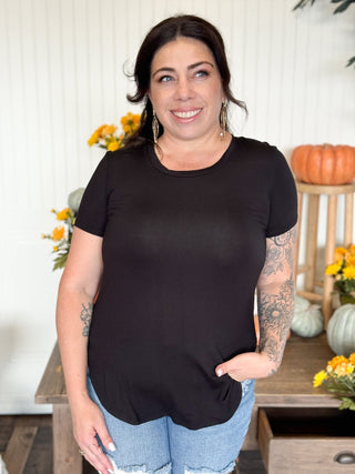 Riley Jersey Tailored Top, Black - 130 Basics - The Farmhouse