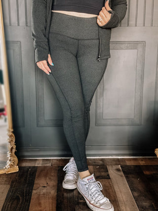 Rise & Run Athleisure Workout Leggings, Black - The Farmhouse