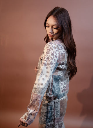 RISEN Women's Paisley Saddle Denim Jacket - 160 Outerwear - The Farmhouse