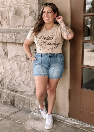 Rodeo Cowboy Cotton Graphic Tee - The Farmhouse