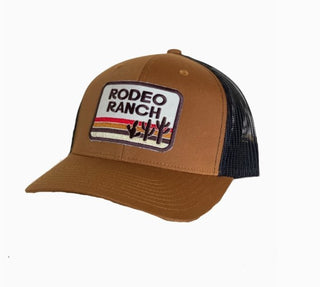 Rodeo Ranch Retro Cactus Men's Cap - Caramel and Black - The Farmhouse