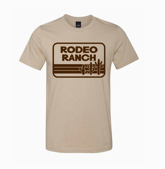 Rodeo Ranch Retro Cactus T - Shirt - Heather Tan - The Farmhouse