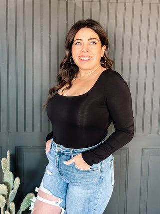 Royal Double Layered Long Sleeve - Black - 130 Basics - The Farmhouse