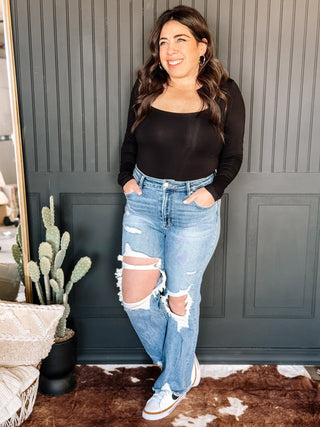 Royal Double Layered Long Sleeve - Black - 130 Basics - The Farmhouse