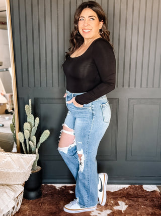 Royal Double Layered Long Sleeve - Black - 130 Basics - The Farmhouse