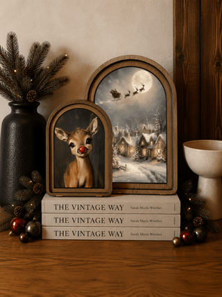 Rudolph Arch Framed Art Layered Set 6x8"+ 8.25x11" - 430 Holiday Decor - The Farmhouse