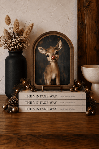 Rudolph Christmas Arch Framed Art 6x8"