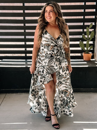 Run Away With Me Elegant Wrap Dress, Floral Print - The Farmhouse