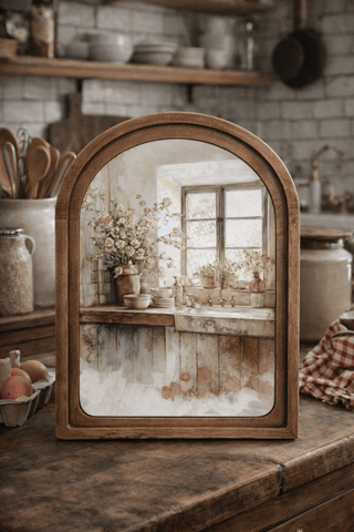 Rustic Kitchen Arch Framed Art 6x8" - 420 Home Decor - The Farmhouse