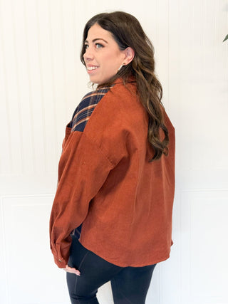 Rustwood Plaid Corduroy Shacket - 160 Outerwear - The Farmhouse