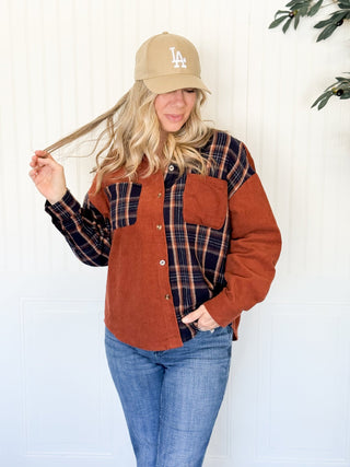Rustwood Plaid Corduroy Shacket - 160 Outerwear - The Farmhouse