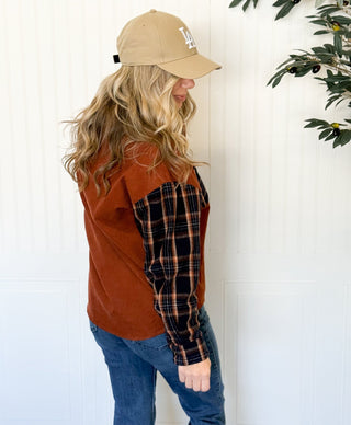 Rustwood Plaid Corduroy Shacket - 160 Outerwear - The Farmhouse