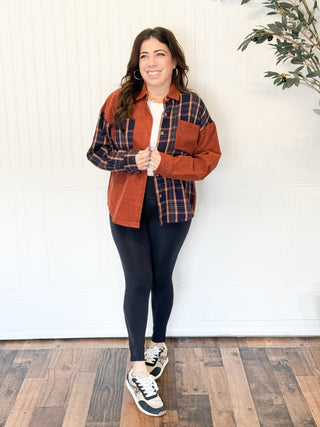 Rustwood Plaid Corduroy Shacket - 160 Outerwear - The Farmhouse
