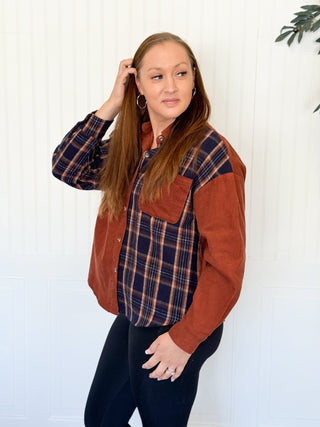 Rustwood Plaid Corduroy Shacket - 160 Outerwear - The Farmhouse
