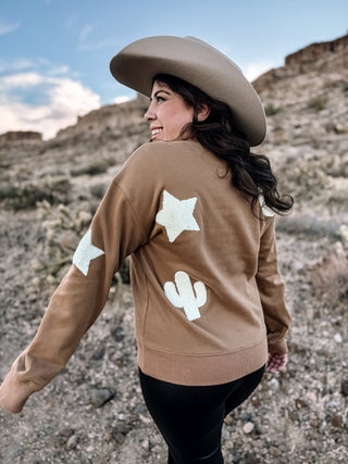 Saddle Creek Desert Western Pullover Sweatshirt, Tan - The Farmhouse