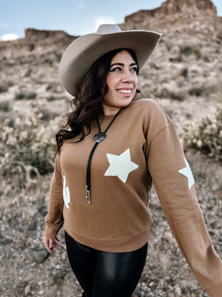 Saddle Creek Desert Western Pullover Sweatshirt, Tan - The Farmhouse