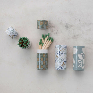 Safety Matches in Tube Matchbox w/ Flowers, 3 Styles - 410 Candles & Scents - The Farmhouse