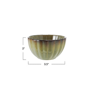 Sage Grove Reactive Glaze Ribbed Bowl - 440 Kitchen + Tabletop - The Farmhouse