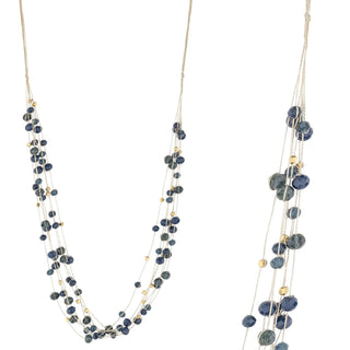 Sands of Time Layered Necklace, Navy - The Farmhouse