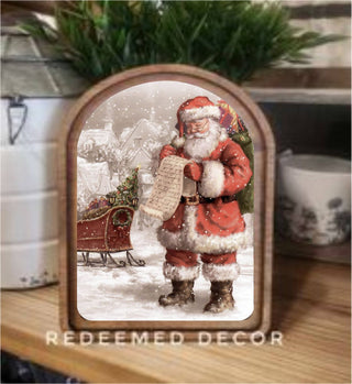 Santa List Arch Framed Art 6x8" - 420 Home Decor - The Farmhouse