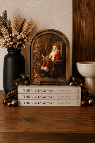 Santa Reading Christmas Arch Framed Art 6x8" - 420 Home Decor - The Farmhouse