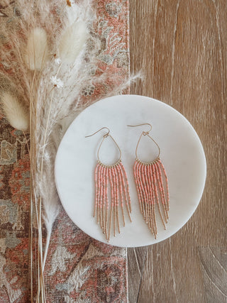 Seed Bead Earrings - Barbie - The Farmhouse