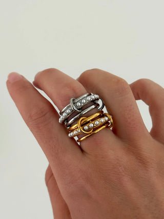 Selena Stacker Water Resistant Ring, Gold - 290 Jewelry - The Farmhouse