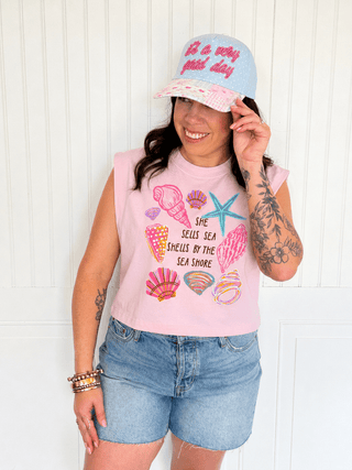 She Sells Seashells By The Sea Shore Tank - 120 Graphic Tees - The Farmhouse