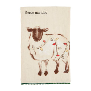 Sheep Christmas Pom Tea Towel - The Farmhouse