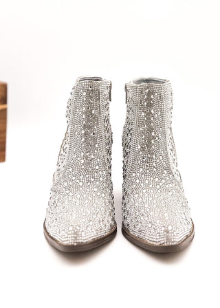 Shine Star Rhinestone Bootie in Silver - 110 Fashion Boots - The Farmhouse