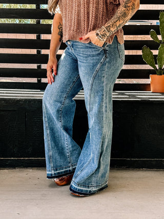 Siesta High Rise Denim Wide Leg Jeans - The Farmhouse