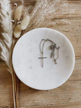 Silver Cross Necklace - The Farmhouse