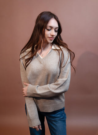 SKIES ARE BLUE Women's Cream & Sugar Collared Sweater - 140 Sweatshirts + Sweaters - The Farmhouse