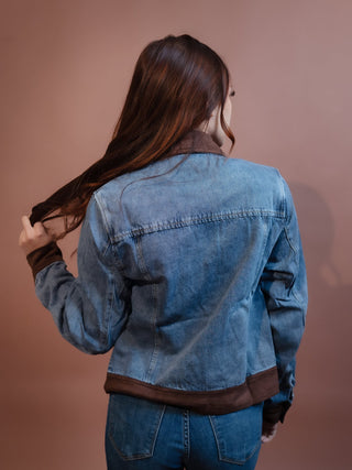 SKIES ARE BLUE Women's Saddle & Denim Barn Jacket - 160 Outerwear - The Farmhouse
