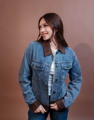 SKIES ARE BLUE Women's Saddle & Denim Barn Jacket - 160 Outerwear - The Farmhouse