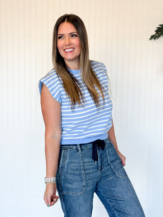 Sky Daydream Cloudy Knit Stripe Top - 100 Casual Tops - The Farmhouse