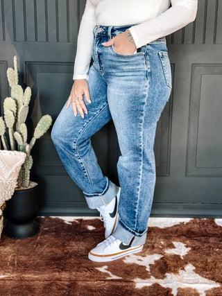 Sleek Sculpt High Rise Crop Tummy Control Denim Jeans - 210 Jeans - The Farmhouse