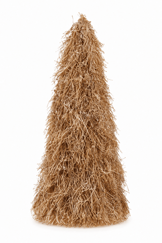 Alternate view of small grass cone trees in gold and brown