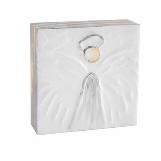 Small Silver Angel Decorative Block - The Farmhouse