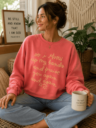 So I Throw Up My Hands Cropped Sweatshirt - 140 Sweatshirts + Sweaters - The Farmhouse
