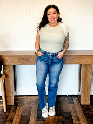 Soft Sage Raglan Rib Top - 100 Casual Tops - The Farmhouse