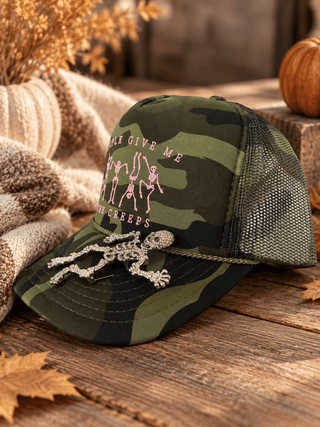 SOUTHERN BLISS People Give Me the Creeps Skelly Full Camo Trucker - 260 Fashion Accessories - The Farmhouse