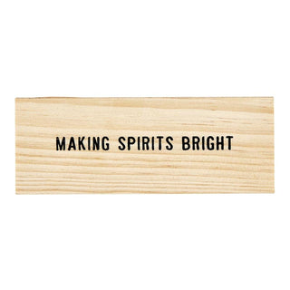 Spirits Bright Holiday Wine Charms in Wood Box - Set of 6 - The Farmhouse