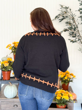 Spooky Ghosts Halloween Sequin Sweater - 140 Sweatshirts + Sweaters - The Farmhouse