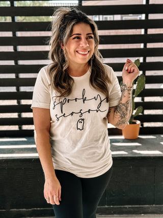 Spooky Season Western Boho Unisex Graphic Tee, Natural - 120 Graphic Tees - The Farmhouse