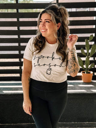 Spooky Season Western Boho Unisex Graphic Tee, Natural - 120 Graphic Tees - The Farmhouse