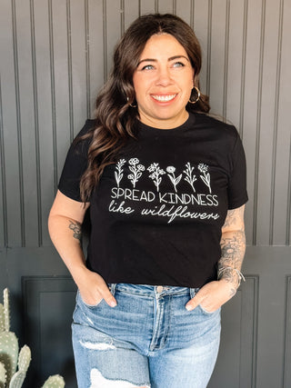 Spread Kindness Graphic Tee, Black - The Farmhouse