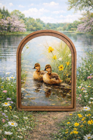 Spring Ducklings Arch Framed Art 8.25x11" - 420 Home Decor - The Farmhouse